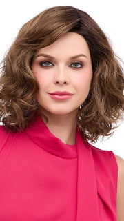 DAKOTA by Envy in MACCHIATO | A blend of Chestnut Brown and Soft Dark Blonde with Dark Brown Roots