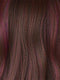 Deep Plum Brown-R | A rich blend of deep plum and dark brown tones, enhanced by a dark root that creates a bold and dramatic impression. 