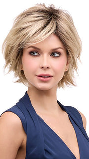 DELANEY by Envy in CHAMPAGNE-SHADOW | Soft Dark Blonde with Platinum Highlights and Chestnut Roots