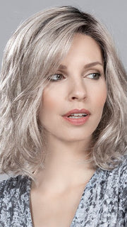 DARK SNOW ROOTED 56.60.48 | Lightest Brown Blended with Grey and Pearl White with Shaded Roots