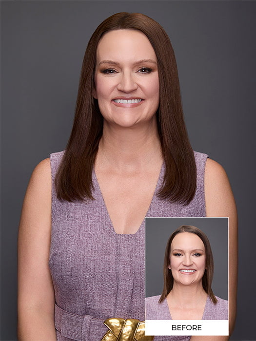 EasiPart XL Wide HH 14" by Jon Renau in 6 FUDGESICLE | Brown