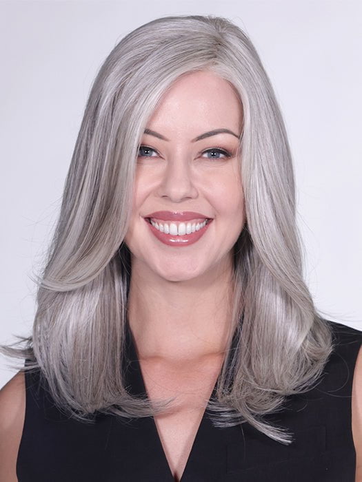 FONTAINE by BelleTress in OYSTER |  A blend of Light Grey, Silver, White and with a Dark Gray Mix on the nape