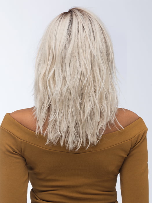FENIX by ESTETICA in color SILVERSUN/RT8 | Iced Blonde Dusted with Soft Sand and Golden Brown Roots