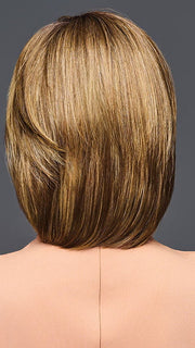 Model is wearing ALL THE RAGE by GABOR in color GF9-24SS SS ICED CAFE LATTE | Dark Brown shaded with Golden Brown