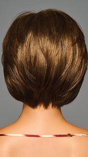 Model is wearing JOVIALITY in color GL8-10 DARK CHESTNUT | Rich, Dark Brown with Coffee Highlights