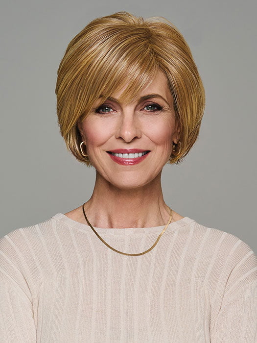 Model is wearing WHIRL in MEDIUM-BLONDE | Chestnut Brown