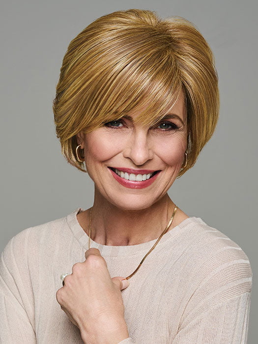 Model is wearing WHIRL in MEDIUM-BLONDE | Chestnut Brown