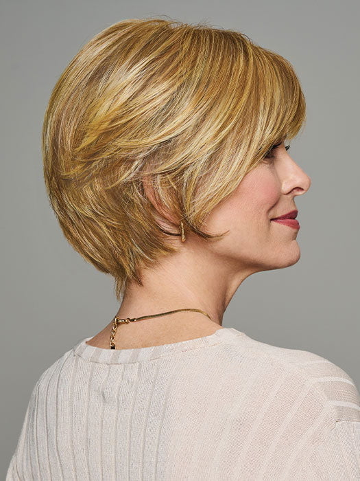 Model is wearing WHIRL in MEDIUM-BLONDE | Chestnut Brown