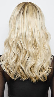 MILKY OPAL R | A Blend of Creamy Blonde and White Blonde Rooted with Warm Brown
