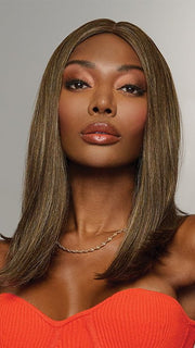 SLEEK FOR THE WEEK by Hairdo in R829S+ GLAZED HAZELNUT | Medium Brown with Ginger highlights on top