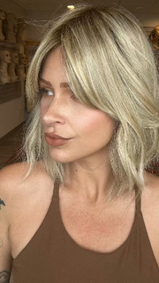 FS17/101S18 PALM SPRINGS BLONDE | Light Ash Blonde with Pure White Natural Violet Bold Highlights, Shaded with Dark Natural Ash Blonde