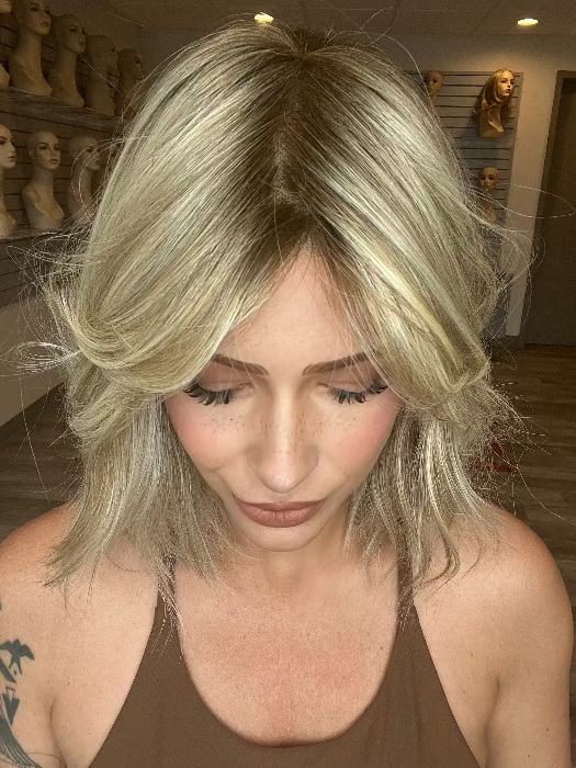 FS17/101S18 PALM SPRINGS BLONDE | Light Ash Blonde with Pure White Natural Violet Bold Highlights, Shaded with Dark Natural Ash Blonde