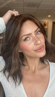 FS4/33/30A MIDNIGHT COCOA | Dark Brown, Medium Red, Medium Natural Red Blonde/Brown Blend with Medium Natural Red Blonde/Brown Blend Bold Highlights