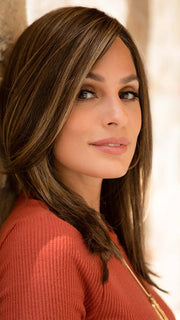 HUDSON by Estetica in CKISSRT4 | Golden Brown with Copper Blonde Highlights and Dark Brown Roots