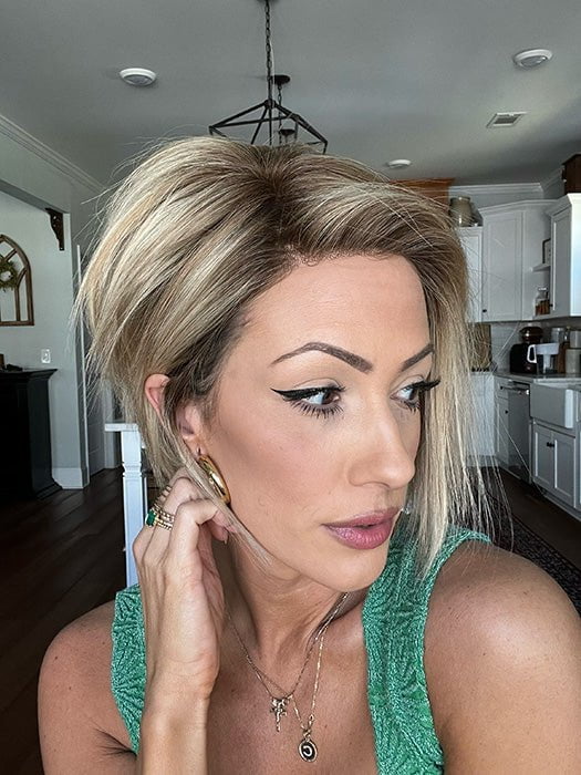 Jenna Fail @jenna_fail wearing IGNITE HH by JON RENAU in FS17/101S18 PALM SPRINGS BLONDE | Light Ash Blonde with Pure White Natural Violet Bold Highlights, Shaded with Dark Natural Ash Blonde