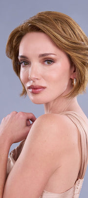 IGNITE HH by Jon Renau in color 6F27 | Brown with Light Red-Gold Blonde Highlights & Tips