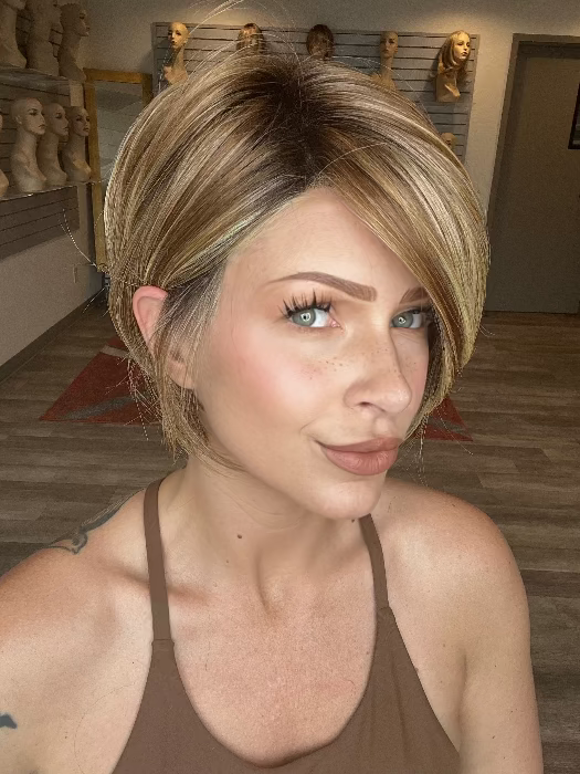 FS26/31S6 SALTED CARAMEL | Medium Natural Red Brown with Red Gold Blonde Bold Highlights, Shaded with Brown