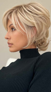 NAOMI by Jon Renau in 12FS8 MALIBU BLONDE | LIght Gold Brown, Light Natural Gold Blonde, Pale Natural Gold-Blonde Blend, Shaded with Light Gold Brown.