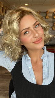 12FS12 MALIBU BLONDE | Lt Gold Brown, Lt Natural Gold Blonde & Pale Natural Gold-Blonde Blend, Shaded w/ Lt Gold Brown