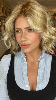 12FS12 MALIBU BLONDE | Lt Gold Brown, Lt Natural Gold Blonde & Pale Natural Gold-Blonde Blend, Shaded w/ Lt Gold Brown