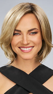 KYLA by Jon Reanu in 22F16S8 VENICE BLONDE | Light Ash Blonde and Light Natural Blonde Blend Shaded with Medium Brown