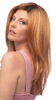 LOCKLAN by Estetica in MANDARIN-ROOTED | Light Auburn and Strawberry Blonde Blend with Golden Brown Roots PPC MAIN IMAGE