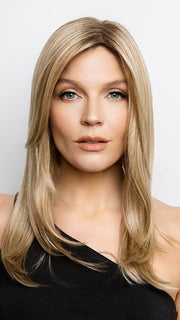 Long TP Mono LG by Amore in CREAMY TOFFEE | Rooted Dark Blonde Evenly Blended with Light Platinum Blonde and Light Honey Blonde