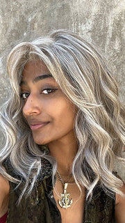 101F48T MARTINI | Soft White Front, Light Brown with 75% Grey Blend with Soft White Tips