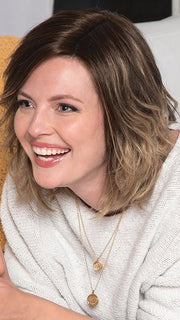 MELLOW by Estetica in TOFFEE-LATTE | Light Chestnut Brown Base with Caramel Blonde Highlights
