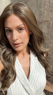 MODEL MODE by RAQUEL WELCH WIGS in color RL10/12 SUNLIT CHESTNUT | Light Chestnut Brown Evenly Blended with Light Brown
