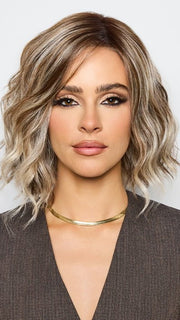 NYX by RENE OF PARIS in TRES CHOCOLATE R | Carefully placed White, Medium, and Dark Chocolate tones completed with a Dark Brown Root. This color is perfect for both Blond and Brown enthusiasts