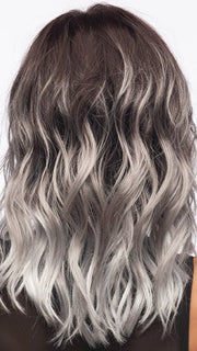 GRAYDIENT-STORM | Dark Brown Roots that Melt into Light Gray and Silver Tones Towards the Ends