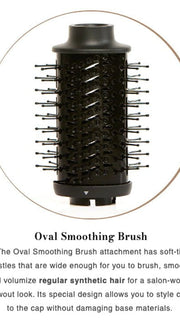 Oval Smoothing Brush | With soft-tip bristles, this attachment smooths hair close to the cap for a voluminous, signature blowout