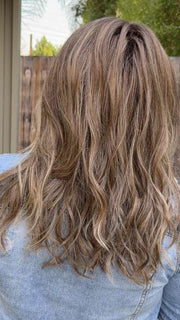 Arlah and Katrina @wearethehairsis wearing SELFIE MODE by RAQUEL WELCH WIGS in color RL12/22SS SHADED CAPPUCCINO | Light Golden Brown Evenly Blended with Cool Platinum Blonde Highlights with Dark Roots
