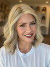 Madeline is wearing SIMMER ELITE by RAQUEL WELCH  in RL16/88 PALE GOLDEN HONEY | Dark Natural Blonde Evenly Blended with Pale Golden Blonde