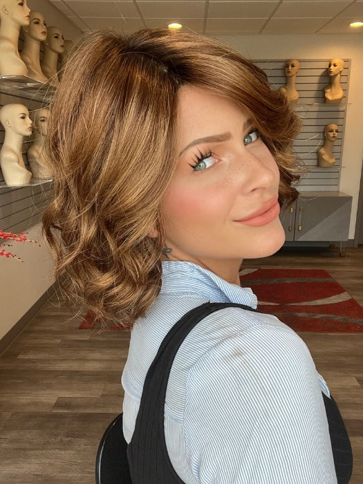 Madeline is wearing JANUARY by JON RENAU in 30A27S4 | Medium Natural Red and Medium Red-Gold Blonde Blend, Shaded with Dark Brown