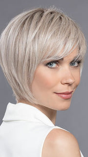 An up to date edgy bob with at tapered neckline and fuller crown area