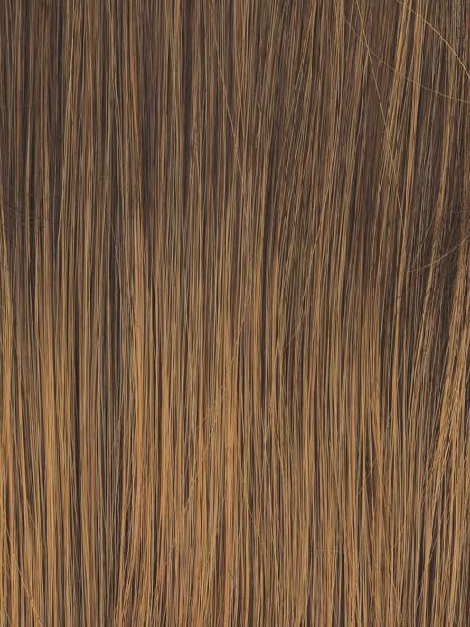 GINGER-BROWN | Warm Medium Brown Evenly Blended with Medium Golden Blonde