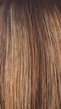 AUBURN-SUGAR-R | Rooted Dark Auburn with Medium Auburn Base with Dark Strawberry Blonde Highlights