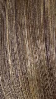HAZELNUT SYRUP | A mixture of Medium Brown, hint of Dark Auburn, Gold Blonde, and Highlighted with Light Blonde
