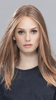 The middle monofilament part and extended lace front give the appearance of natural hair growth