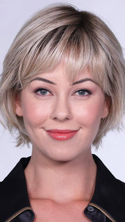 TOLEDO by BelleTress in by Belletress in CRUSHED ALMOND BLONDE R | A soft Neutral Light Blonde with a Light and Medium Blended Root Color.