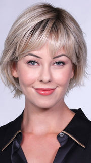 Toledo features a  slightly spiky texture, wispy bangs, and extra length in the back