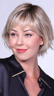 CRUSHED ALMOND BLONDE R | A soft Neutral Light Blonde with a Light and Medium Blended Root Color.
