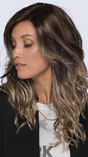 VERONA by Estetica in ICED-MOCHA | Light Chestnut Brown Base with Light Brown, Ash Blonde, and Golden Blonde Highlights