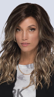 VERONA by Estetica in ICED-MOCHA | Light Chestnut Brown Base with Light Brown, Ash Blonde, and Golden Blonde Highlights