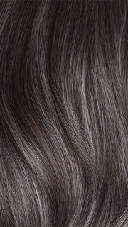MUSHROOM-GREY-R | Dark brown incorporates light brown and silvery grey tones with shadow roots for a stylish finish.