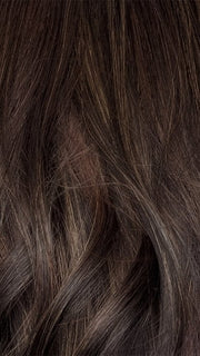 SPICED MOCHA R | A dark-brown base with perfectly placed warm-medium brown and medium reddish-brown highlights. The root tone adds a natural shadowed effect.