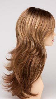 GOLDEN NUTMEG | Medium Brown roots with overall Warm Cinnamon base and Golden Blonde hightlights