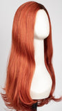 Red-Orange with Dark Roots